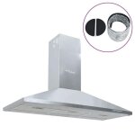 Bonnie hotte cuisine hotte dcorative moderne aspirante 90 cm acier inoxydable - evacuation / recyclage ...
