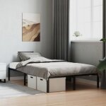 Bonnielit en mtal lit double:120x190 cmcadre de lit mtal sans matelas noir neuf65364