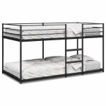 Bonnielit superpos double - 2 places - sommier  lattes pour enfant noir 80x200 cm acier eu189310