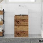 Bonnie®marron armoire wc / armoire de lavabo - design peu encombrant meuble sous Évierbois ancien 40x37x59 ... Bonnie®marron armoire wc / armoire de lavabo - design peu encombrant meuble sous Évierbois ancien 40x37x59 ...