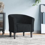 Bonnie�?noir?fauteuil somptueux / chaise cabriolet avec lignes incurv�es noir velours - 1 place eu3079841 ...
