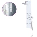 Bonniepanneau de douche - colonne de douche - verre 25x446x130 cm blanc fr895013