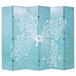Bonnie®paravent interieur pliable cloison de séparation paravent pliable 228 x 170 cm papillon bleu &fr526480 ... Bonnie®paravent interieur pliable cloison de séparation paravent pliable 228 x 170 cm papillon bleu &fr526480 ...