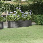 Bonnie� pot de fleurs / potager en acier galvanis� - lit sur�lev� de jardin acier enduit de poudre anthracite ...
