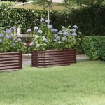 Bonnie® pot de fleurs / potager en acier galvanisé - lit surélevé de jardin acier enduit de poudre marron ... Bonnie® pot de fleurs / potager en acier galvanisé - lit surélevé de jardin acier enduit de poudre marron ...
