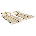 Bonnie� sommiers � lattes sans matelas (set de 2) avec 28 lattes 80x200 cm neuf65747