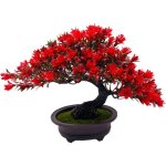 Bonsa� artificiel r�aliste gen�vrier japonais - plante d�corative en pot - pour maison / bureau / salon ...