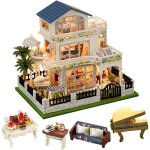 Book nook kit maison de poup�e miniature en bois poup�e diy kit de construction de villa 3d mod�le cr�atif ...