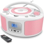 Boombox wiscent poste cd enfant portable avec bluetooth et radio fm