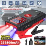 Booster batterie 22800mah jump starter portable dmarrage de voiture 12v avec pinces de sret intelligentes ...