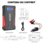 Booster batterie voiture - 1500a 12800mah - d�marrage - chargeur usb - torche led 3 modes