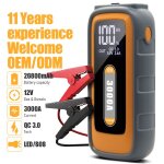Booster batterie voiture - 26800 mah booster de batterie portable - 12v - cran led - batterie externe ...