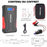 Booster de batterie - dinkalen - 12800mah - 1500a - démarreur portable - Écran lcd Booster de batterie - dinkalen - 12800mah - 1500a - démarreur portable - Écran lcd