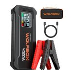 Booster de batterie voiture wolfbox js24 4000a 12v 24000mah d�marreur portable avec led pour essence ...
