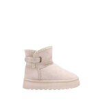 Boots fourr�es en su�dine. mod�le avec bride � scratch. pour femme - bottines - la modeuse