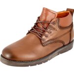 Boots homme dcontract en vritable cuir cognac bc610 40