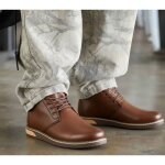 Boots homme dcontract en vritable cuir marron bm607 40