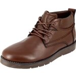 Boots homme dcontract en vritable cuir marron bm610 40