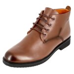 Boots homme de ville en v�ritable cuir cognac bc040 44