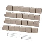 Bordure de jardin aspect pierre - duoku - 1190x100x155 mm - bordure de pelouse r�aliste - design modulaire ...