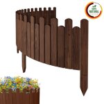 Bordure de jardin en bois clôture dextérieur 200 cm x 30 cm marron barrières de jardin piquets d?ancrage ... Bordure de jardin en bois clôture dextérieur 200 cm x 30 cm marron barrières de jardin piquets d?ancrage ...