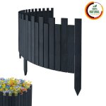 Bordure de jardin - floranica - 200 cm x 40 cm - bois de pin - anthracite - cologique