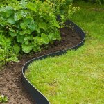 Bordure de jardin en pe noir - nature - bordure de jardin - 75cm x 10m - paisseur 3mm