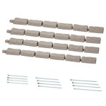 Bordure de jardin en pierre artificielle - duoku - 1180x95x57 mm - bordure de pelouse r�aliste - design ...