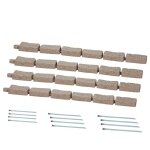 Bordure de jardin en pierre synth�tique - duoku - 1180x95x57 mm - bordure de pelouse r�aliste - design ...