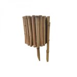 Bordure  planter clture de jardin flexible en bambou - 100 x 20 cm - bois clair - linxor