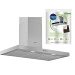 Bosch hotte dcorative murale aspirante inox largeur 90cm dbit dair 330m3 / h