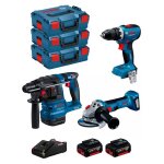 Bosch kit 18v professionnel ? gsr 18v - 65 + gbh 18v - 22 + gws 18v - 8 2x 50ah + gal18v - 40 + 3x l ...