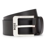 Boss ceinture brun fonc en cuir pour homme - jemio sz40 leather belt dark brown 277774