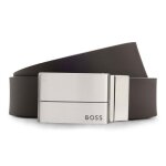 Boss ceinture noir brun fonc� en cuir pour homme - geppy - soft gb35 leather belt dark brown 319146