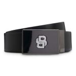 Boss ceinture noir en cuir pour homme - b icon belt 319156