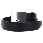 Boss ceinture noir en cuir pour homme - strom icon en sz35 leather belt 291514