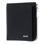 Boss porte - monnaie noir en cuir pour homme - new crosstown zip wallet 284443