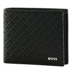 Boss porte - monnaie noir en cuir pour homme - zair 4 cc coin wallet 314047