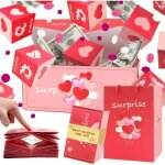 Bote cadeau surprise explosion pour anniversaire anniversaire de mariage saint - valentin proposition ...