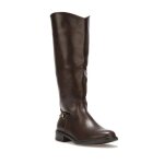 Bottes cavali�res en simili cuir avec bords arrondis. dot�es dun mors m�tallique � larri�re du pied. ...