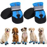 Bottes pour chien - lot de 4 - protection des pattes - bottes imperm�ables - bandes r�fl�chissantes - ...