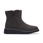 Bottes - clarks - ivery ridge - cuir gris - zippes - isoles - talon 4 cm