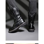 Bottes de cowboy homme en similicuir - bottes hautes western avec semelle antidérapante?chaussures moto ... Bottes de cowboy homme en similicuir - bottes hautes western avec semelle antidérapante?chaussures moto ...