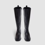 Bottes paris en cuir noir