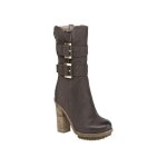 Bottes - ecco - poznan - cuir marron - talon 8 cm - zip