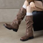 Bottes pour femmes neuves - bottes pour femmes - bottes hautes - bottes à talons épais avec boucle - ... Bottes pour femmes neuves - bottes pour femmes - bottes hautes - bottes à talons épais avec boucle - ...