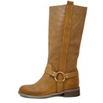 Bottes pour femmes - osvaldo pericoli - cuir souple - talon large - marron