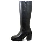 Bottes femme - raquel perez - cuir noir - talon et plateau - zip