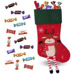 Chaussette de nol xxl garnie de 100 bonbons au chocolat kinder daim milka & clbrations idal pour ...