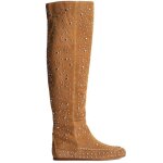 Bottes hautes en daim pour femme swct00791 - chameau